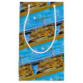 The Lighthouse on the Beach Painting by Alfred Fox Klein Cadeauzakje (Voorkant)