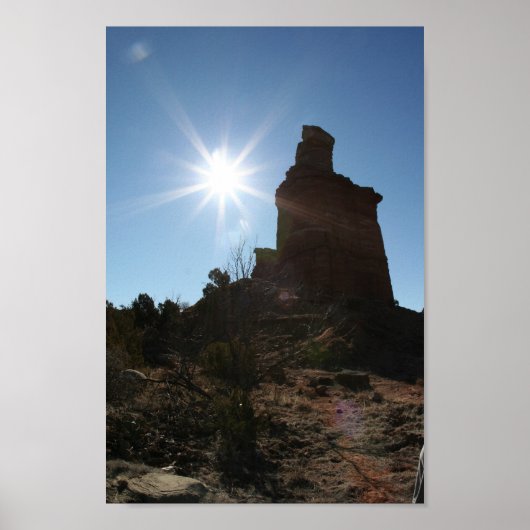 The Lighthouse Rock Formation in Palo Dura Canyon Poster (Voorkant)