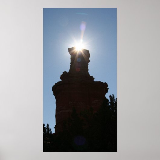 The Lighthouse Rock Formation in Palo Dura Canyon Poster (Voorkant)