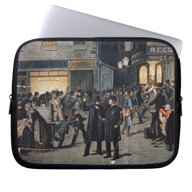 'The Lights O' London' (kleurenlitho) Laptop Sleeve (Voorkant)
