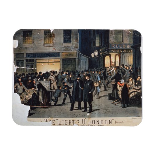 'The Lights O' London' (kleurenlitho) Magneet (Horizontaal)