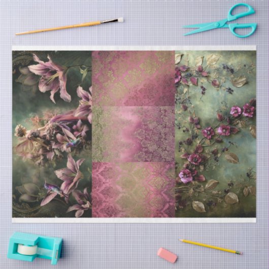 The Lily, Fairy Tale Fantasy collage Tissuepapier (Craft)