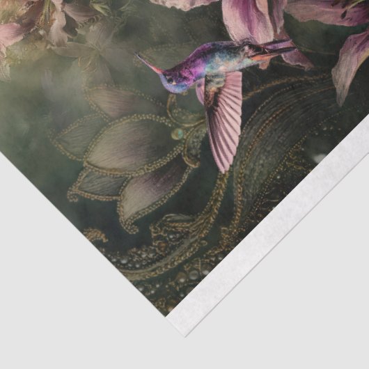 The Lily, Fairy Tale Fantasy collage Tissuepapier (Detail)