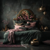 The Lily, Mauve & Moody Green Fantasy Floral Tissuepapier