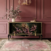 The Lily, Mauve & Moody Green Fantasy Floral Tissuepapier