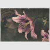 The Lily, Mauve & Moody Green Fantasy Floral Tissuepapier (Voorkant)