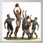 The lineout - Vintage Rugby Print (Voorkant)