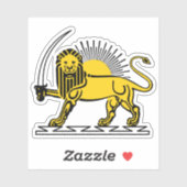 The Lion and Sun emblem of Iran (until 1980) Sticker (Vel)