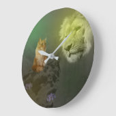The Lion And The Cat, Wall Clock Grote Klok (Hoek)