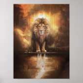 The Lion and The Lamb, Christian Art, Religious Poster (Voorkant)