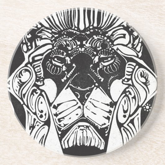 The Lion Zandsteen Onderzetter (Voorkant)