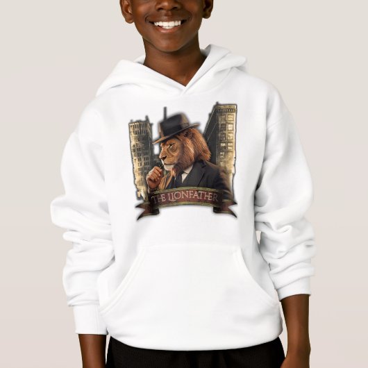 The Lionfather – Mafia Style Lion in Suit (Voorkant)