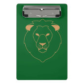 The Lion's Gaze: Golden Contour Mini Klembord (Voorkant)