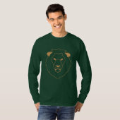 The Lion's Gaze: Golden Contour T-shirt (Voorkant volledig)