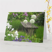 The Little Bench - Groot Wenskaart Kaart (Gele Bloem)