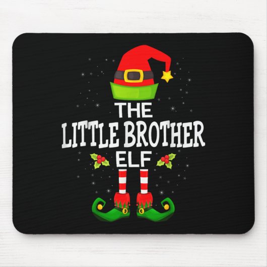 The Little Brother Elf Christmas Family Matching P Muismat (Voorkant)