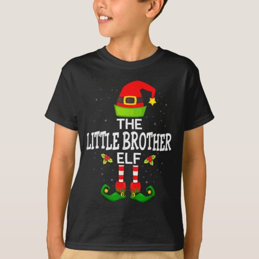 The Little Brother Elf Christmas Family Matching P T-shirt (Voorkant)