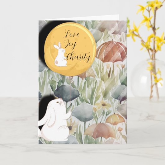 The Little Bunny's Thoughts Kaart (Gele Bloem)