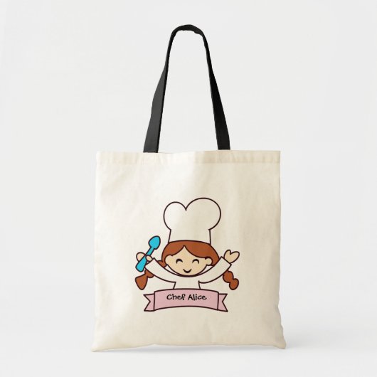 The Little Chef Hand-Drawn Canvas Tote Bag (Voorkant)