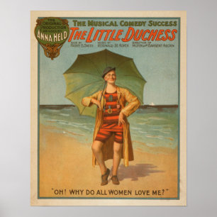 "The Little Duchess" Man op Beach Musical Poster