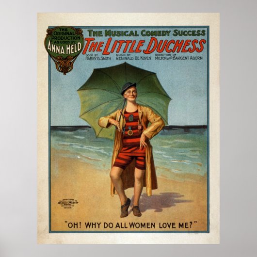 The Little Duchess Musical Comedy 1906 Poster (Voorkant)