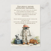 The Little Explorer | Safari Adventure Baby Shower Informatiekaartje (Voorkant)
