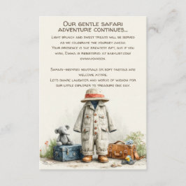 The Little Explorer | Safari Adventure Baby Shower Informatiekaartje