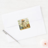 The Little Explorer | Safari Adventure Baby Shower Vierkante Sticker (Envelop)