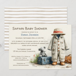 The Little Explorer Safari Avontuur Baby Borrel Kaart
