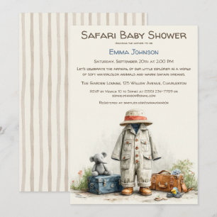 The Little Explorer   Safari Avontuur Baby Shower Kaart
