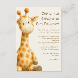 The Little Explorer | Safari Friends Baby Shower Informatiekaartje