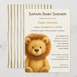 The Little Explorer | Safari Friends Baby Shower Kaart