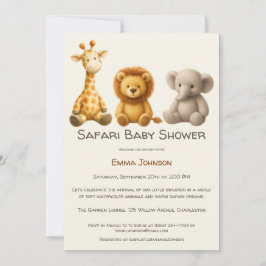 The Little Explorer | Safari Friends Baby Shower Kaart