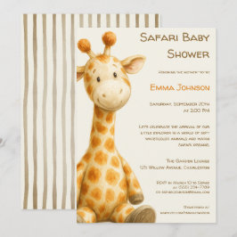The Little Explorer | Safari Friends Baby Shower Kaart