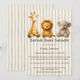 The Little Explorer | Safari Friends Baby Shower Kaart