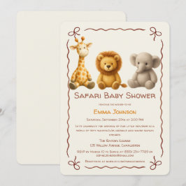 The Little Explorer | Safari Friends Baby Shower Kaart