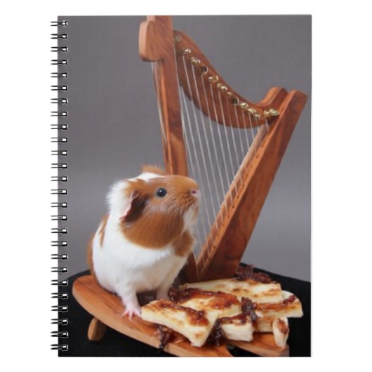 The Little Harpist – Elegant Guinea Pig Notebook Notitieboek (Voorkant)