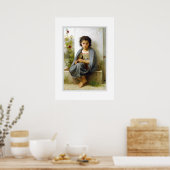 The Little Knitter 1882, Bouguereau Poster (Keuken)