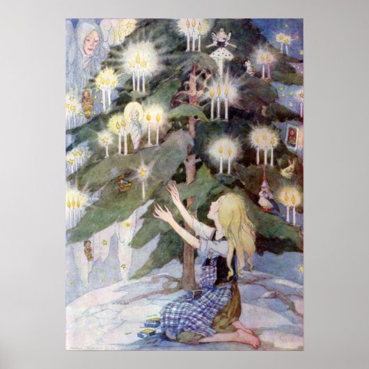 The Little Match Girl van Anne Anderson Poster (Voorkant)