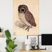 The Little Owl by Albrecht Dürer Poster (Thuiskantoor)