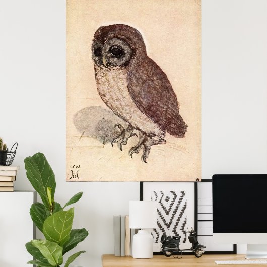 The Little Owl by Albrecht Dürer Poster (Thuiskantoor)