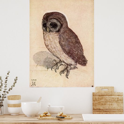 The Little Owl by Albrecht Dürer Poster (Keuken)