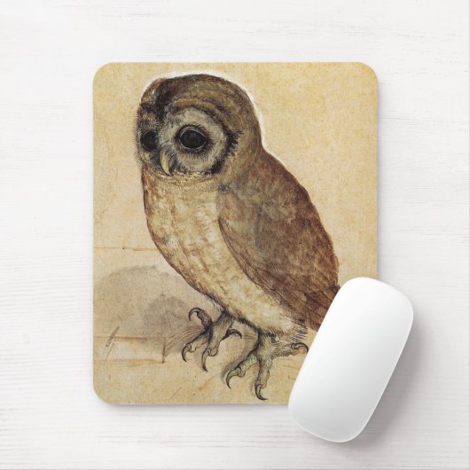 The Little Owl (door Albrecht Durer) Muismat (Met muis)
