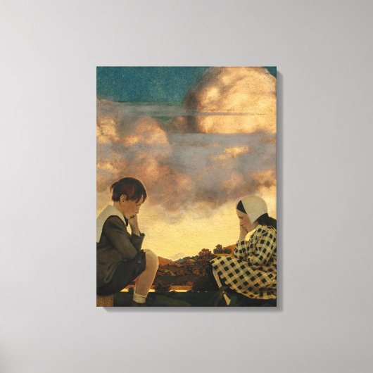 The Little Peach, 1904, door Maxfield Parrish Canvas Afdruk (Voorkant)