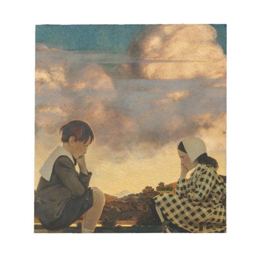 The Little Peach, 1904, door Maxfield Parrish Notitieblok (Voorkant)