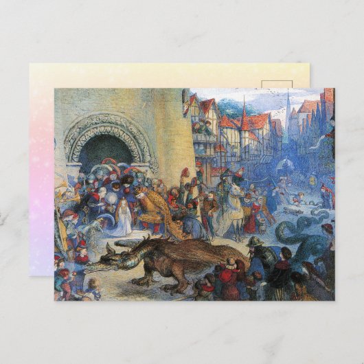 The Little Princess's Birthday Dragon  Briefkaart (Voorkant / Achterkant)