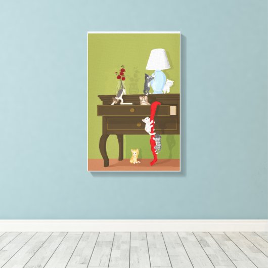 The little rascals canvas afdruk (Insitu (Houten vloer))