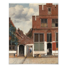 The Little Street by Johannes Vermeer Foto Afdruk
