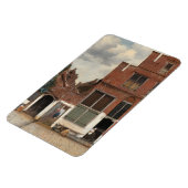The Little Street by Johannes Vermeer Magneet (Linkerzijde)