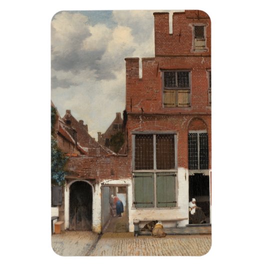 The Little Street by Johannes Vermeer Magneet (Verticaal)